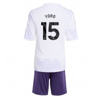 Manchester United Leny Yoro #15 Vonkajší Detský futbalový dres 2025-26 Krátky Rukáv (+ trenírky)